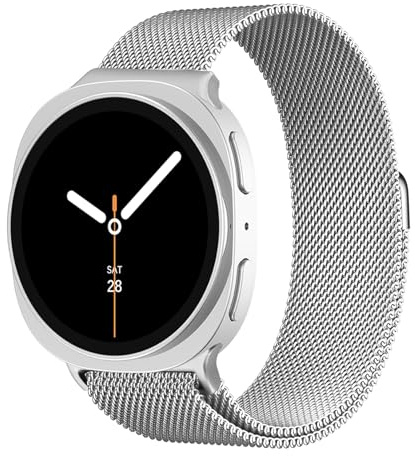 Milanese Magnet Metall Armband für Galaxy Watch 9/8 40 44mm/8 Classic 46mm | Magnetverschluss,Wasserdicht,Atmungsaktiv,Mesh Edelstahl Armband für Galaxy Watch 9 8 40mm 44mm/8 Classic 46mm Damen Herren