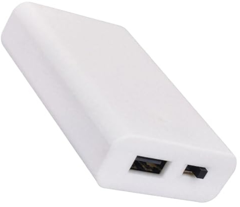 Power Anywhere 3xAA Battery Case Box with USB Port Portable 4.5V Power Bank for LED Strip Lights, Fairy Lights & DIY Decorations (White, 1 Pcs)