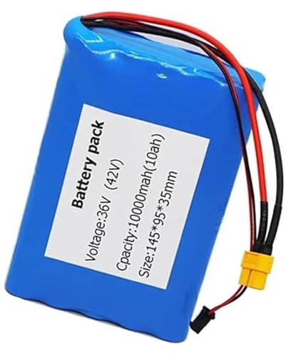 36V 10Ah 10S2P Ebike Batteria Batteria per bicicletta elettrica Impermeabile PVC con Caricatore Batteria ricaricabile agli ioni di litio per 200W 350W 500W Motore 36V 10Ah,XT60+SM