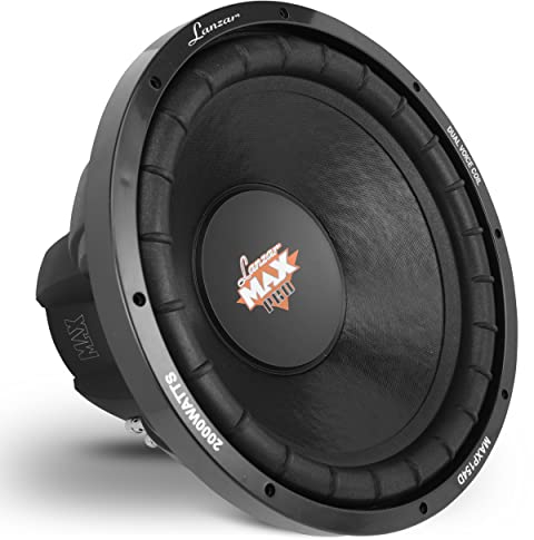 Lanzar MAXP154D - Subwoofer componente de 2000W, negro