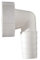 Cornat TEC356399 - Raccordo a gomito in plastica per tubo flessibile, 1 1/4