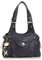 Catwalk Collection Handbags - Damen Leder Schultertasche - Handtasche Mittelgroß mit Viele Fächer - ROXANNA - Schwarz
