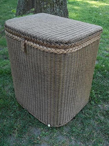 Sitzwäschetruhe, Wäschetonne aus Loom, Antik gewaschen