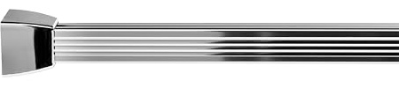 Croydex Professional Profile 800 Straight Shower Rail with Hooks and Gliders, 183 cm, Chrome