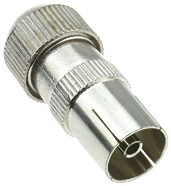 kenable TV RF Female Self Crimping Coax Plug for Coaxial Cables - Tool-Free Installation - Barrel Lock Connector - Female Socket