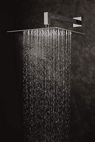 Soffione quadrato 30x30 in acciaio cromato AISI304 super mirror anticalcare