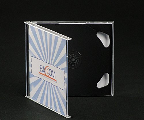 100 Custodie CD Doppie Nere - Box porta 2 CD, 10,4 mm - Qtecx