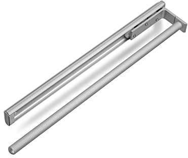 SOTECH 2 Stück ausziehbare Handtuchhalter TED 1-armig EV1 eloxiert (Aluminium, 450-730 mm) Teleskop Geschirrtuchtrockner für Bad oder Küche