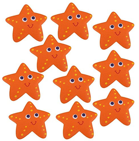 Gazechimp 10 Piezas Apliques de Bañera No Deslizante Etiqueta Estrella de Mar Pegatina Antideslizante de Pisada