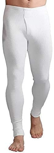 HEAT HOLDERS - Mens Winter Warm Cotton Thermal Underwear Bottoms Long Johns (X-Large (39-41 Waist), Charcoal) (UK, Alpha, XL, Regular, Regular, White)