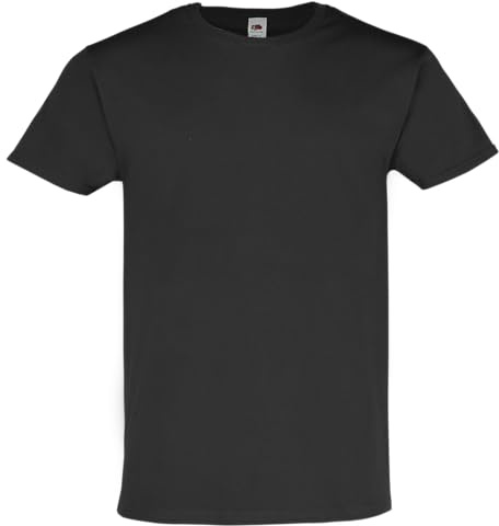 Fruit of the Loom Ringspun Premium T Herren T-Shirt NEU, Farbe:schwarz, Größe:4XL