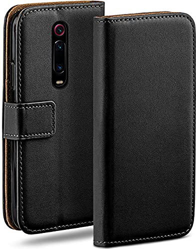 moex Klapphülle für Xiaomi Mi 9T / Mi 9T Pro Hülle klappbar, Handyhülle mit Kartenfach, 360 Grad Schutzhülle zum klappen, Flip Case Book Cover, PU Leder Handytasche, Schwarz