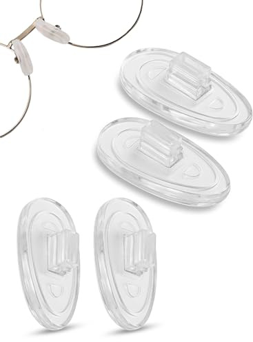 SPORTS WORLD VISION Glasses Nose Pads | Premium Quality Soft Silicone A-Shape Nose Pads for Glasses | 15mm Push-in Glasses Cushions in 2 Pairs