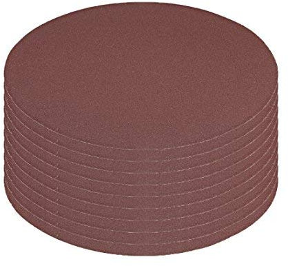 10 Pcs 8,6 Pouce Crochet et Boucle Disque De Ponçage 180 Grits Flocage Papier De Verre pour Random Orbit Sander Brun