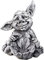 GeKi Trend Gnom Figur Garten Leuchtend Gartendeko frostfest Antik Stein-Optik fluoreszierend 40 cm groß Vogeltränke Schale