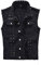 Herren Ärmellose Niet Jeans Weste Fit Beiläufige Cowboy Denim Jacke Weste Slim Fit Beiläufige Weste Jeansjacke Freizeitjacke Denim Vest Jeansweste,Schwarz,S