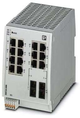 PHOENIX CONTACT FL SWITCH 2214-2FX Managed Switch 2000, 14 RJ45-Ports 10/100 MBit/s, 2 SC-Multimode 100 MBit/s, Schutzart: IP20, PROFINET Conformance-Class B