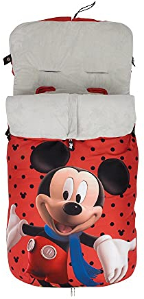INTERBABY Universal Fußsack Kinderwagen Winter | Weiche, Warme, Wintersack Kinderwagen | Abnehmbare fußsack, Doppelte Öffnung, Leicht zu Waschen, Antiallergene Materialien, Mickey Topos
