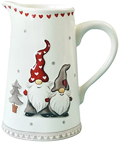 YARNOW 1 Pc Bottiglia D'acqua Fredda Brocca Babbo Natale Brocca Caraffa Per Bevande Brocca D'acqua Con Manico Brocca Di Babbo Natale Teiera Di Stile Europeo Lattiera Ceramica