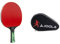 JOOLA 54205 TT Mega Carbon ITTF zugelassener Tischtennis-Schläger für Fortgeschrittene Spieler & Tischtennisschläger Hülle Pocket Double Tischtennishülle, Schwarz/Rot, 28 x 17 x 4 cm