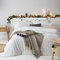 The Linen Yard Tufted Tree Double Duvet Cover Set,3 pieces, Cotton, Snow