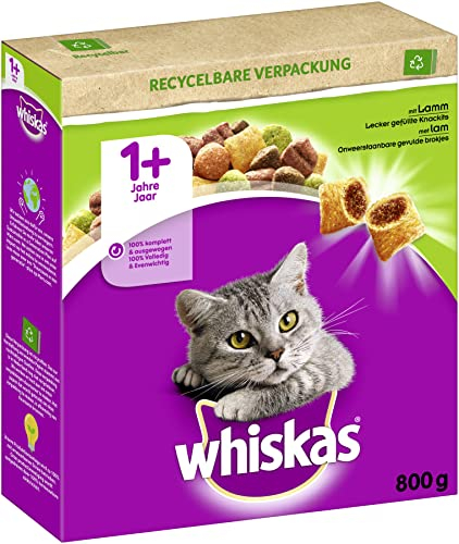 Whiskas Katzentrockenfutter Lamm Adult, 800 g
