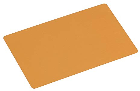 BOROCO Packung mit 50 blanko Visitenkarten, lasergravierte Visitenkarten, 0,4 mm Aluminium, glatt, Geschäftsbesuch, Namenskarten, runde Ecke(Orange)