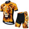 Herren Radtrikot Set Fahrrad Kurzarm Shirt und 3D Kissen Shorts Gepolstert Anzug Radfahren Top, T09, Medium