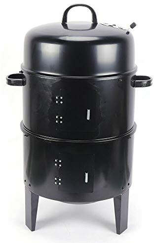 Barbecue a carbonella 3 in 1 con termometro per giardino, campeggio, cottura e barbecue
