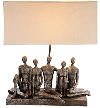Casablanca Deko Lampe Tischlampe - Lampenschirm beige - Höhe 55 cm