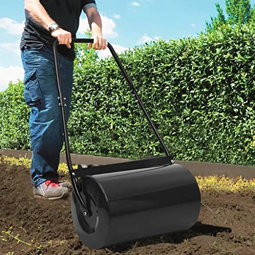INLIFE Rasenwalze Schwarz 63 cm 50 L