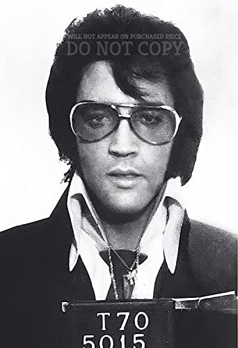 Elvis Presley Mugshot Photograph 11 X 16 - Magnificent 1970 Mug Shot Portrait - The King - Rare Photo - Poster Art Print