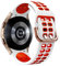 Cinturino Sportivo Compatibile per Samsung Galaxy Watch 6/5/4 40ｍｍ 44ｍｍ/Watch 5 Pro 45mm/Watch 6 Classic 43mm 47mm/Watch 4 Classic 46mm 42mm,36mm Cinturino di Ricambio in Morbido Silicone，Bianco Rosso