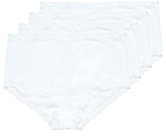 Yourset 4 Pack Curve Lace Trim High Waisted Shorts - Women's - Plus Size Curve