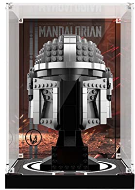 ALiquid Acryl Vitrine für Lego Mandalorianer Helm 75328, 3MM Acryl Schaukasten für Lego 75328 (NICHT Enthalten Klemmbausteine Set)