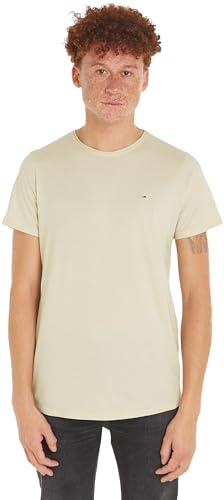 Tommy Jeans Herren TJM XSLIM JASPE C NECK EXT DM0DM09586, Beige (Newsprint), 3XL