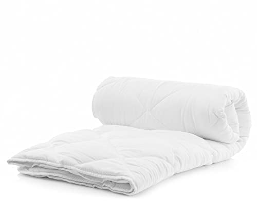 Komfortec Sommerdecke 155x220 cm, 170gsm, dünne und leichte Bettdecke für Sommer, Decke Antiallergisch Blanket, Weiß