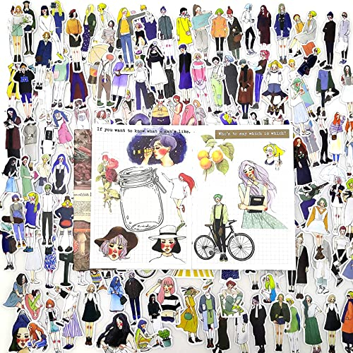 Menschen scrapbook stickers, 171 Pieces Zubehör Dekorative Sticker Scrapbooking set, vintage washi scrapbooking für Fotoalbum Tagebuch Notizbuch, Bullet Journal Zubehör, Laptops, Umschlag