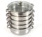 JINPRDAMZ Steamer 5-Layer 30 cm, High-Quality Stainless Steel Couscou Pot with Glass Lid for All Hobs Including Induction 3-in-1 Use (Couscou Pot / Steamer / Cooking Pot)