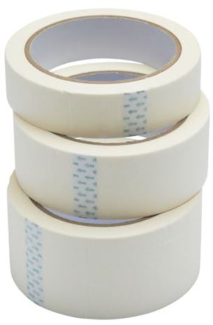 Fit For The Job Dreierpack, 25m Abdeckband für Mehrere Oberflächen, Malerband für Scharfe Farblinien, Maler-Abdeckband, Farbband, 19mm Breit