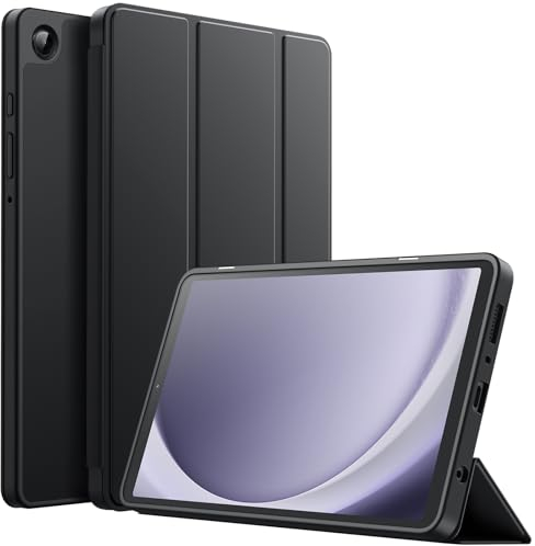 JETech Funda para Samsung Galaxy Tab A9 8,7 Pulgadas 2023, Carcasa TPU Suave Trifold Soporte Protectora Tableta (Negro)