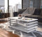 DC-3 Couchtisch Beton 120x60cm mit Ablage modern stabil vielseitig Wohnzimmertisch Beistelltisch Sofatisch Zeitloses Design platzsparend robust Wohnzimmer mit Rollen