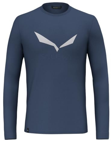 Salewa Solidlogo Dry Long Sleeve Tee Men, Blue, 3XL