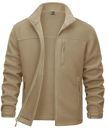 TACVASEN Herren Fleecejacke Warme Outdoor Mid Layer Full Zip Microfleece Jacket
