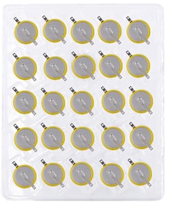 Navna Batterie a bottone CR2032 da 210 mAh al litio a bottone con linguette verticali a saldare a 180 ° 3 V Tensione di uscita verticale 180 ° Piedi di saldatura
