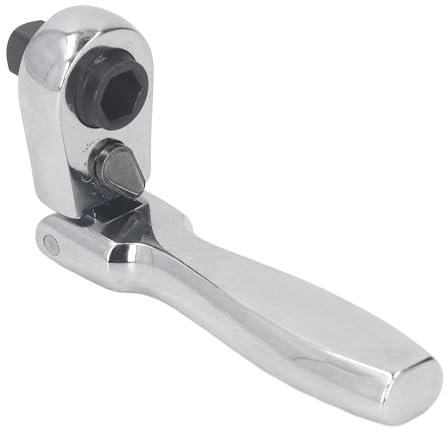 Cryfokt 2 in 1 72 Zähne Beweglicher Kopf Ratschenschlüssel, 1/4 Zoll Schwenkkopf Ratschenschlüssel mit ergonomischem Griff, Flexible Ratsche, Flexkopf Ratschen-Set