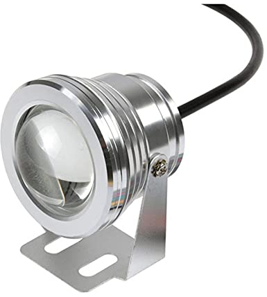 WZYJLyds Poollicht Unterwasser Pool Scheinwerfer 10W strahler Unterwasser IP68 wasserdicht Aufputz Unterwasserscheinwerfer(Warm White Light,A-12V)
