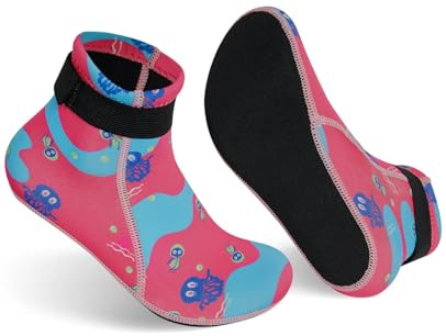 Gogokids Chaussettes en Néoprène 3mm pour Enfants, Chaussettes de Plongée Thermiques Antidérapantes pour Garçons, Filles, pour Natation, Surf, Plongée en Apnée, Rafting, Plage et Piscine