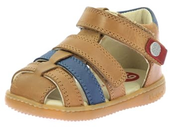 Kickers POD,SANDALE BEBE CAMEL MARINE, 25 EU