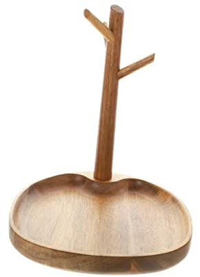 OFFSCH 1pièce Étagère à Clés Bois Support De Rangement Pratique Pour Bureau Et Entrée Décoration Intérieur Élégante Marron
